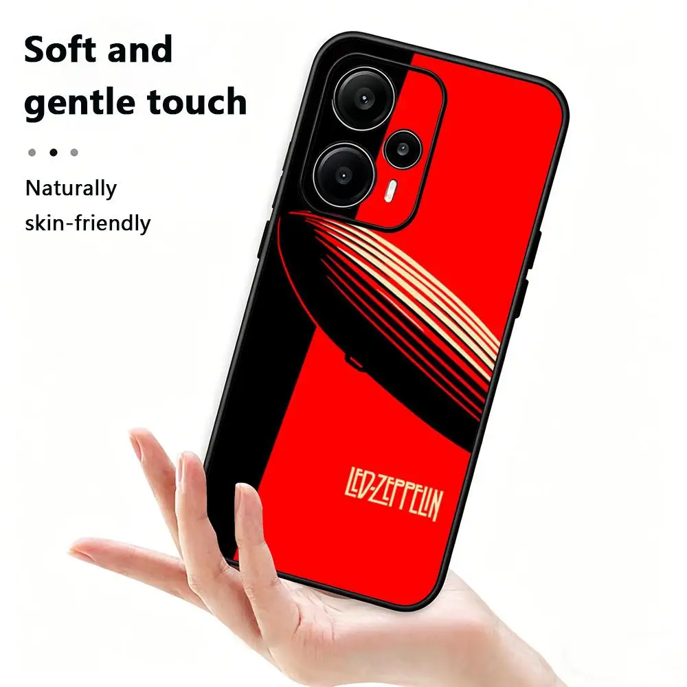 Фото Стильный чехол для телефона с изображением группы Zeppelin для Xiaomi Redmi Note 14 13 12 11 Pro Plus S 5G 14C A3, мягкий черный чехол №2