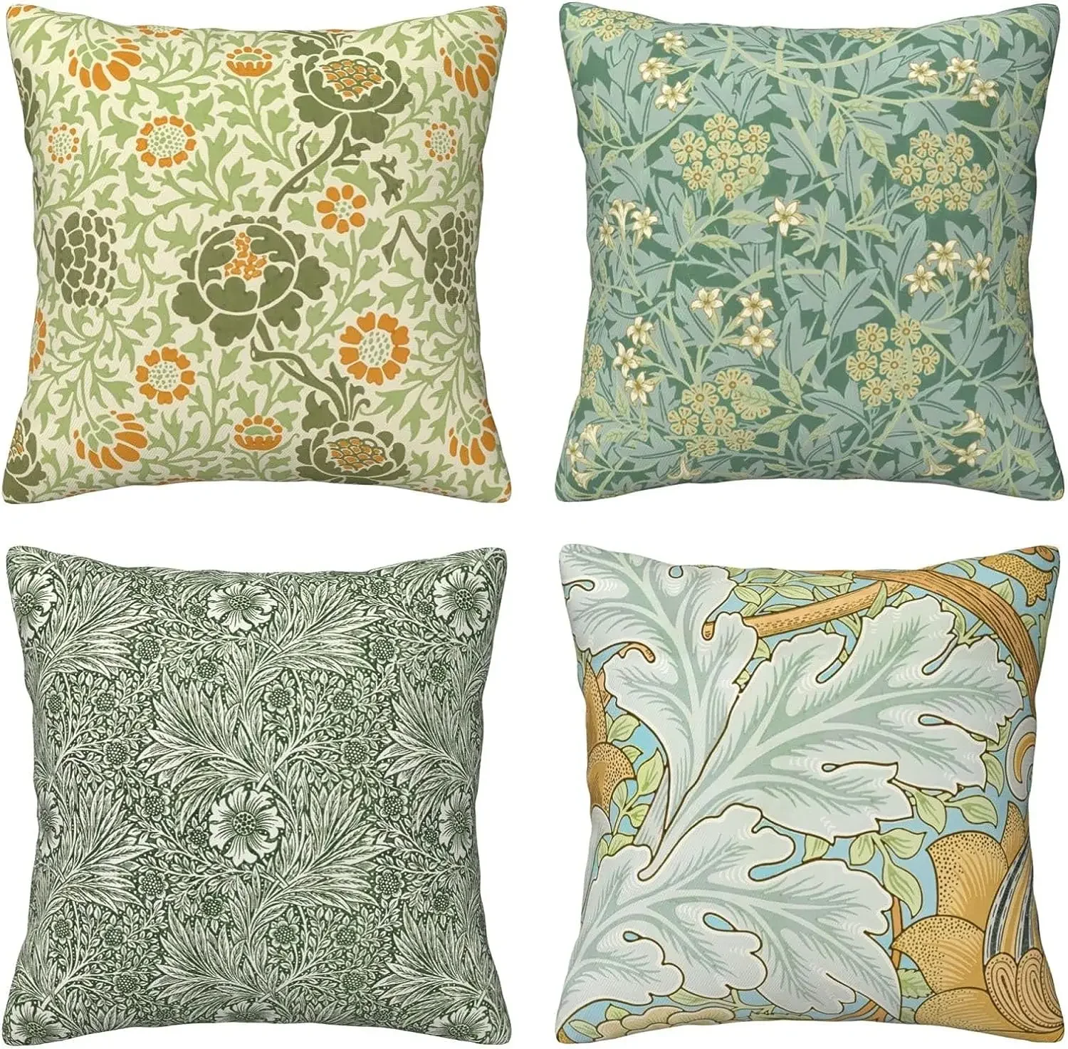 Наволочка для подушки цветок жасмина квадратная декоративная льняная наволочка