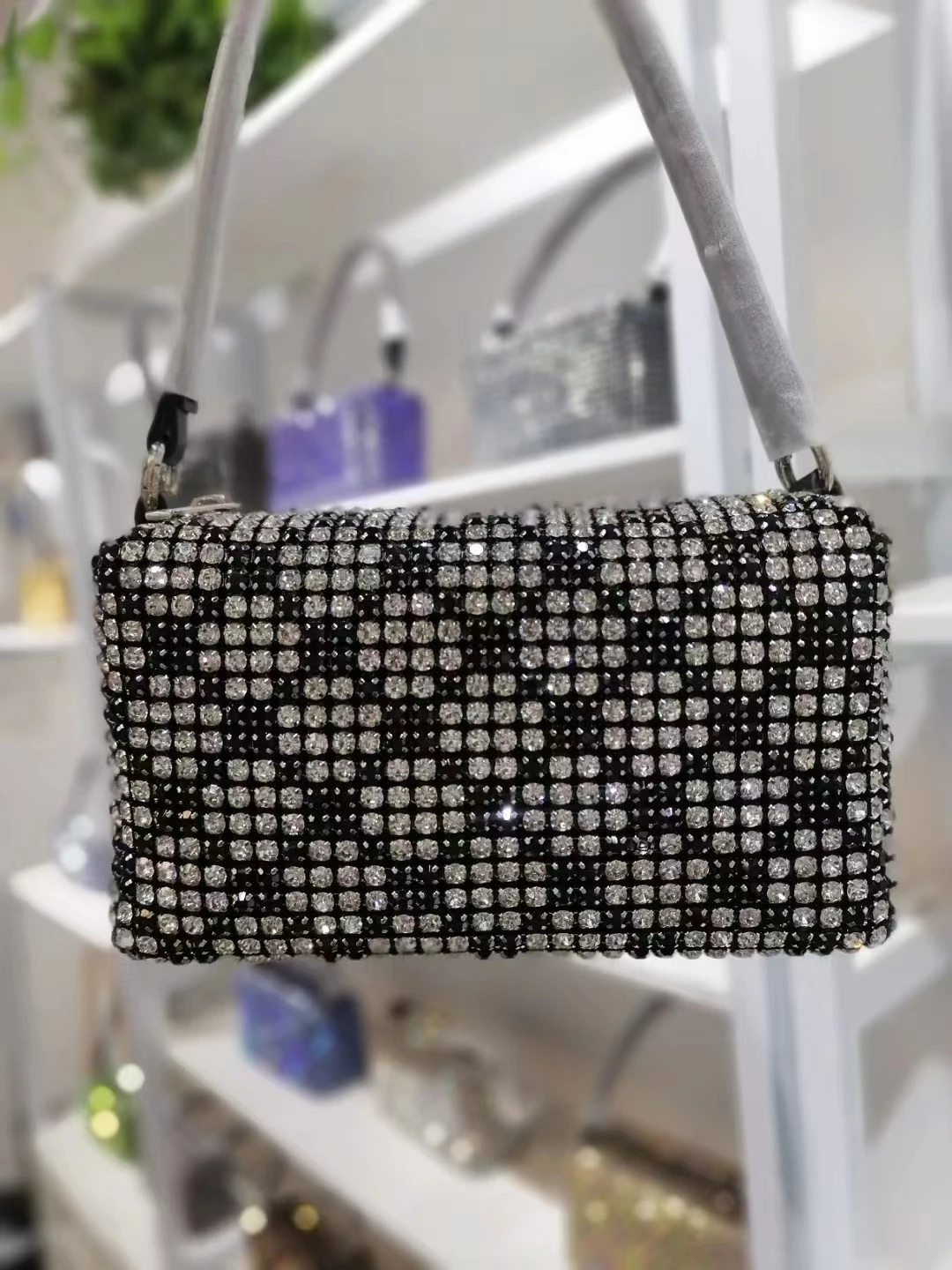 Women's Handbag Dinner Party Clutch Purse Luxury Crystal Shiny Rhinestone Diamond Evening Bag Bling Shoulder Messenger Chain Bag