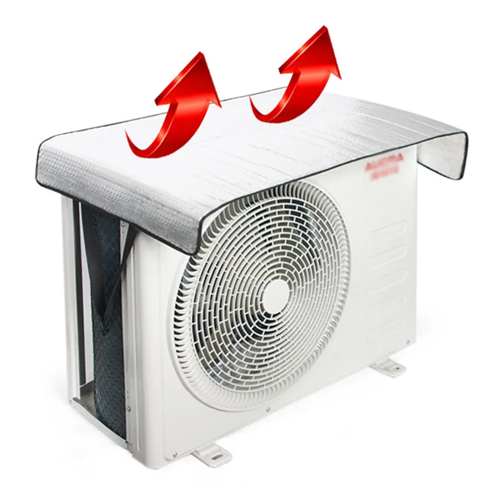 

Outdoor Air Conditioner Aluminum Foil Insulation Air Condition Protective Cover Anti-Snow Sunproof Waterproof Dust Cover