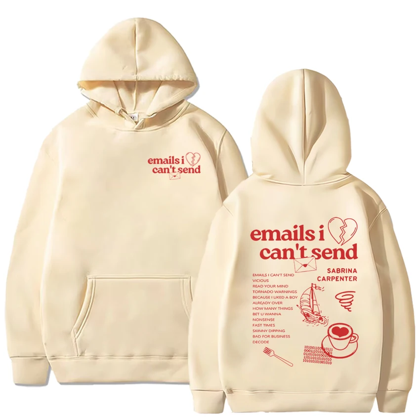 Sabrina Carpenter Nonsense Emails I Can't Send Графические толстовки для мужчин и женщин Модная