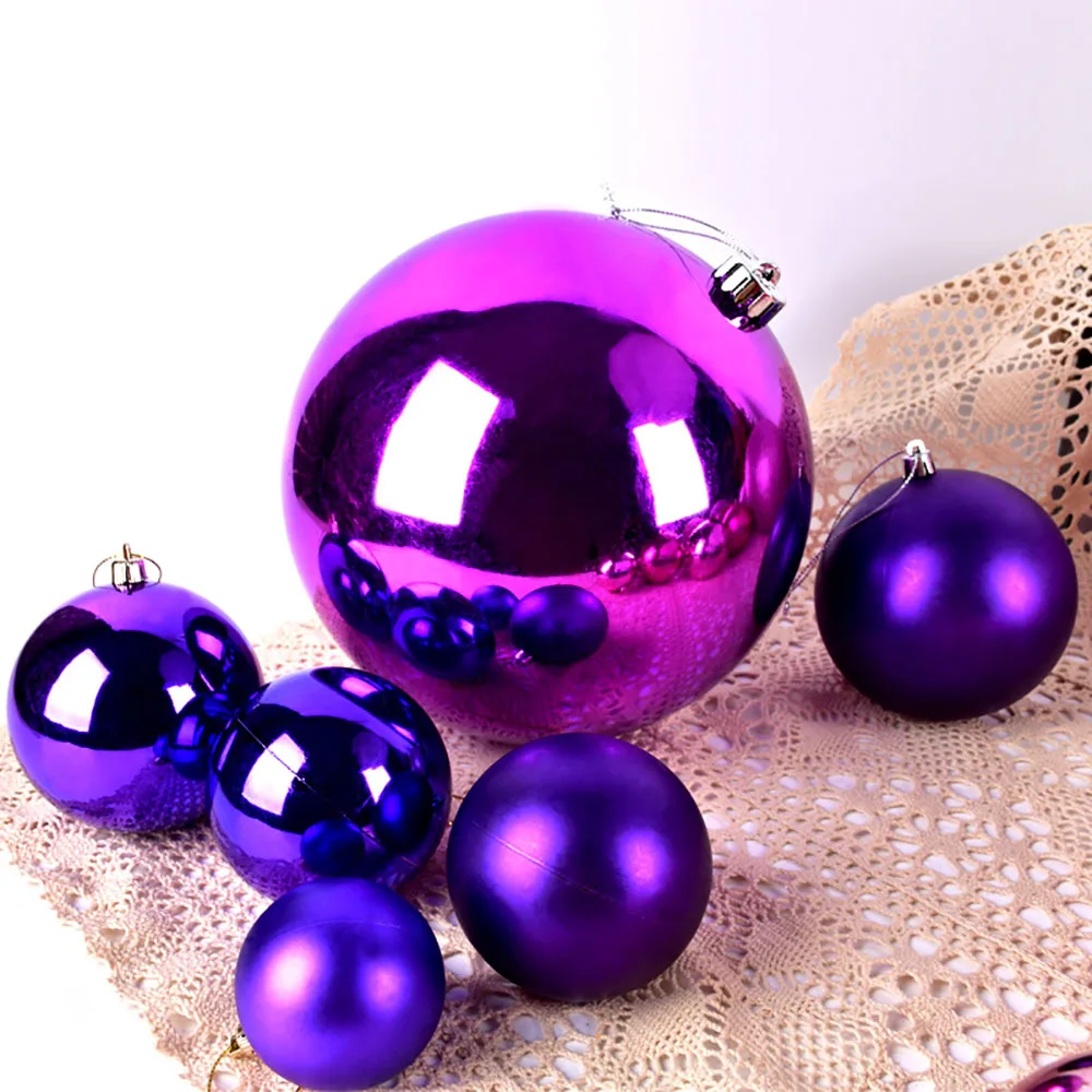5 шт. декоративные новогодние подвесные шары из ПВХ 6/8 см