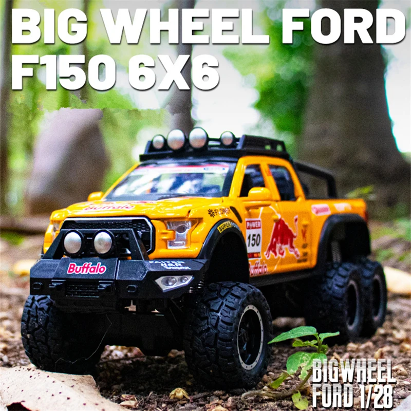 

1/28 Ford Raptor F150 Pickup Alloy Car Model Diecast & Toy Metal Modified Off-Road Vehicles Car Model Simulation Childrens Gift