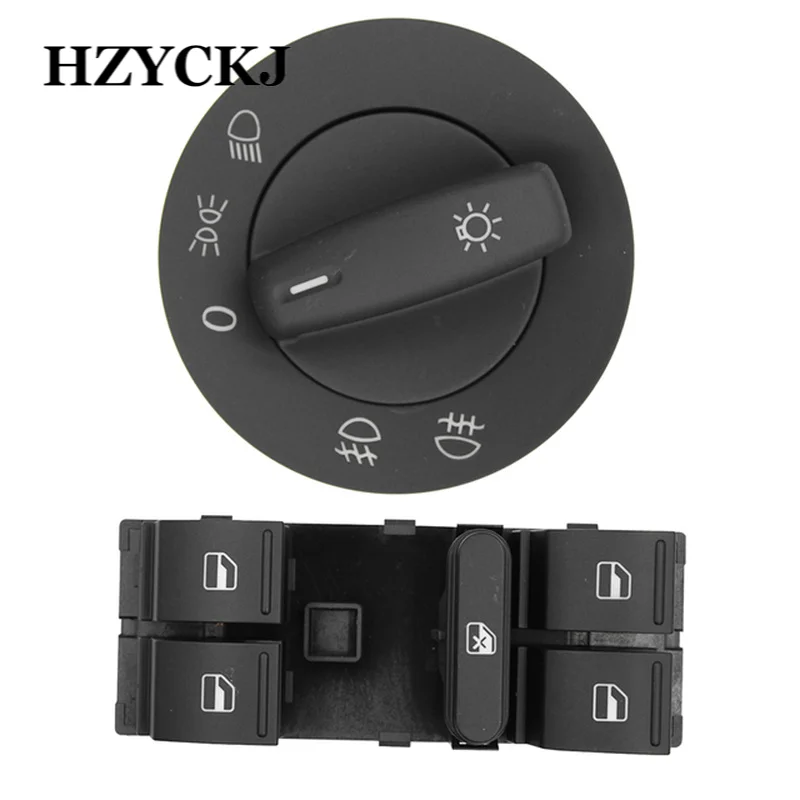 

New Lamp Knob Window Control Switch Button For VW Passat B6 CC Jetta MK5 Golf 5 6 Tiguan Caddy Touran 1K0941431Q 1K4959857B