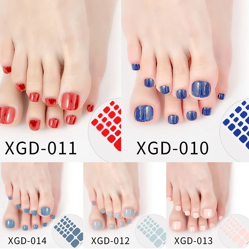

New Toe Nail Sticker Sliders Manicure Decoration 3D Foils Self-Adhesive DIY Art Peel Off Full Wraps Decorative Nail Stickers
