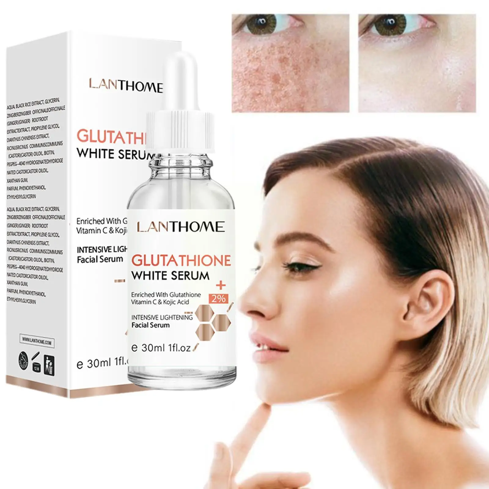 

Whitening Face Serum Moisturizing Anti-aging Wrinkle Acne Essence Nourishing Spots Lines Skin Brightening Fine Fading Remov F5S3