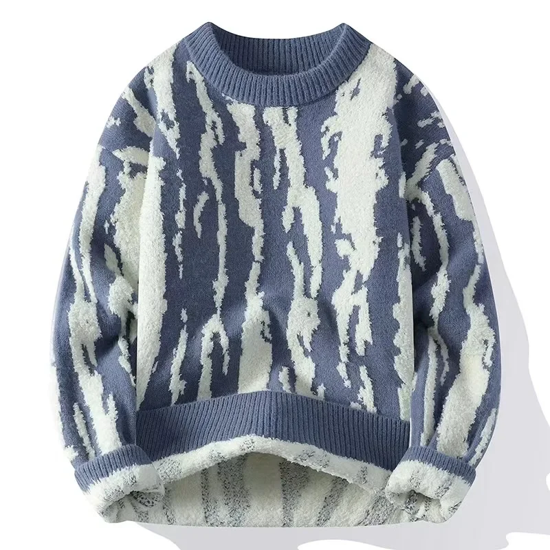Мужской зимний новый жаккардовый пуловер цвета заклинания корейская версия