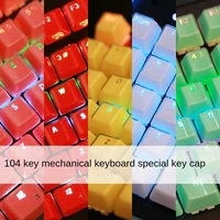104pcs universal acrylic mechanical keyboard keycaps pink ergonomic backlit key cap keycaps for cherry mx mechanical keyboard