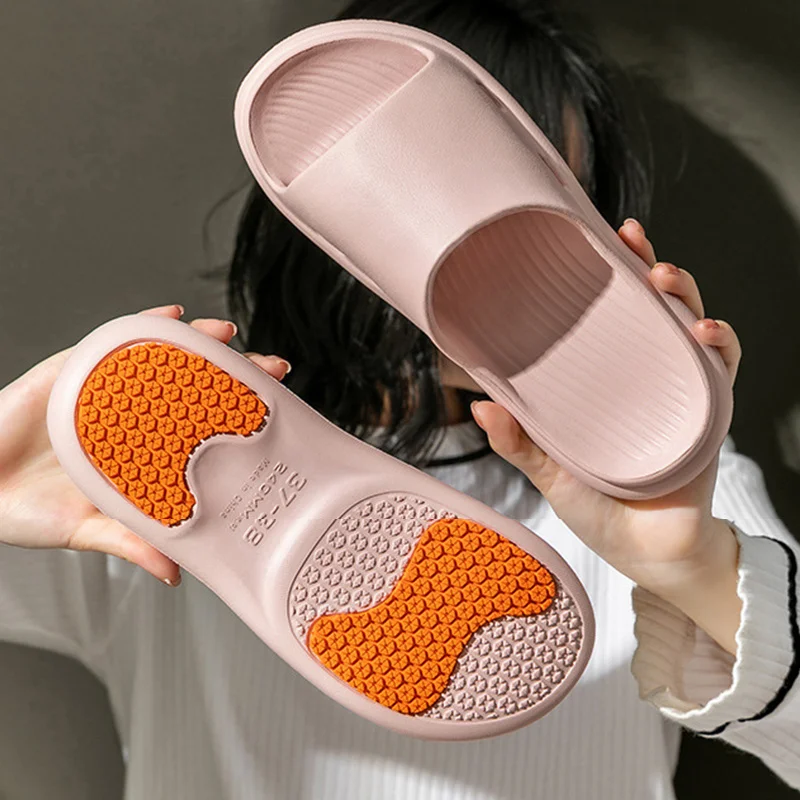 

Mute non-slip Women Home slides flat Sandals Indoor Bathroom Couple slippers 2023 summer Fashion new Leisure Woman Shoes