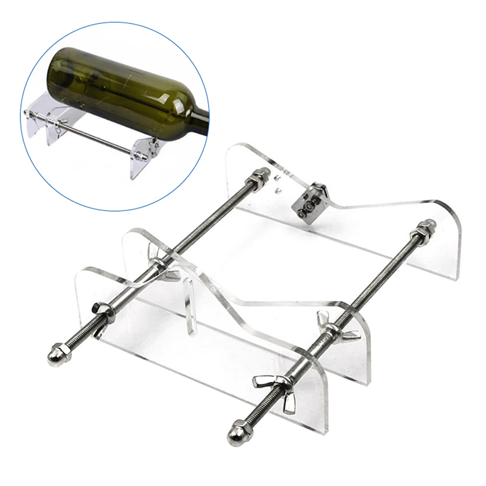 

DIY Glass Bottle Cutter Adjustable Sizes Metal Glassbottle Cut Machine for Crafting Wine Bottles House Decorations Cutting Tool