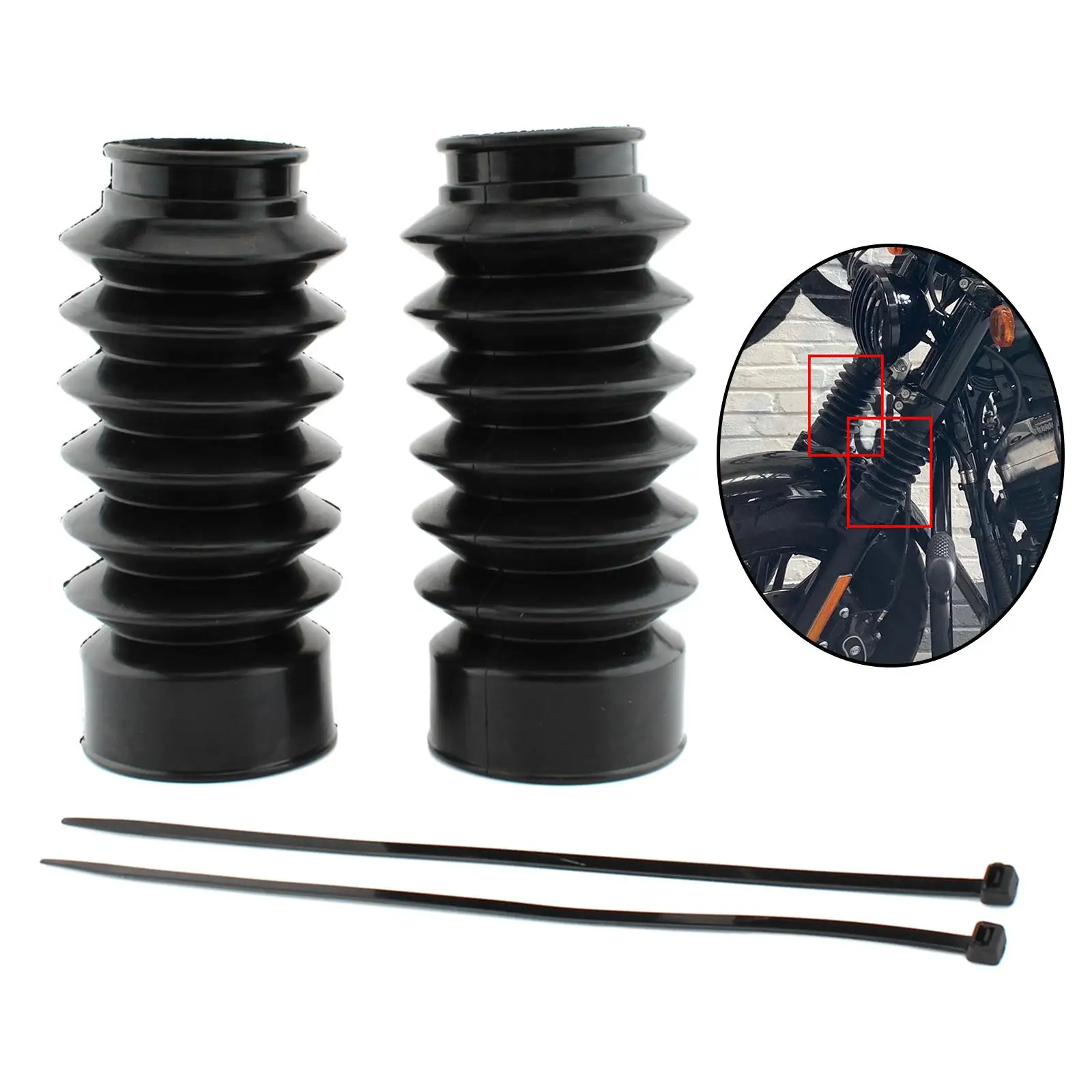 2 резиновых амортизатора передней вилки для X48 XL1200x черный