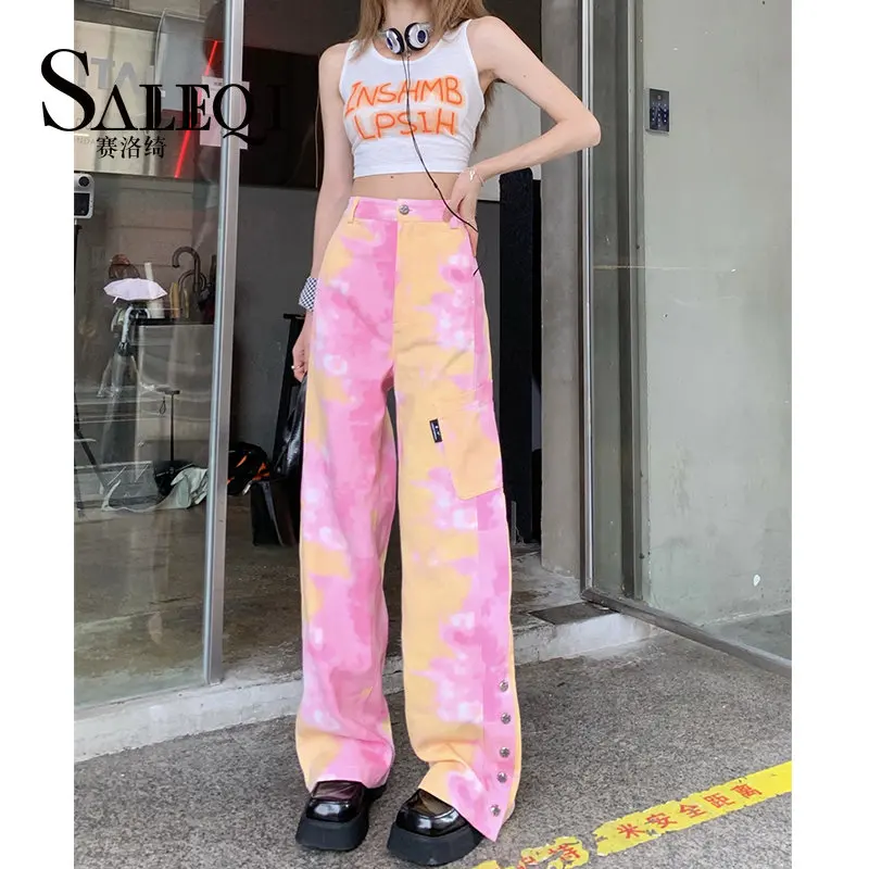 

Женские джинсы с завышенной талией, с градиентом