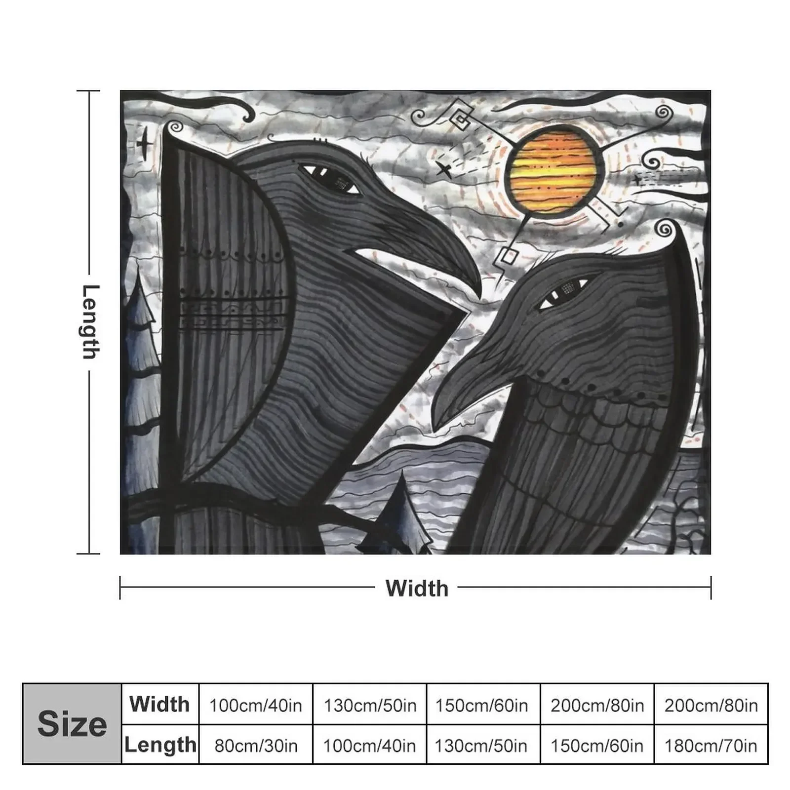 Два корвида под солнцем dk_2020july29a плед одеяло Кемпинг фланелевые клетчатые