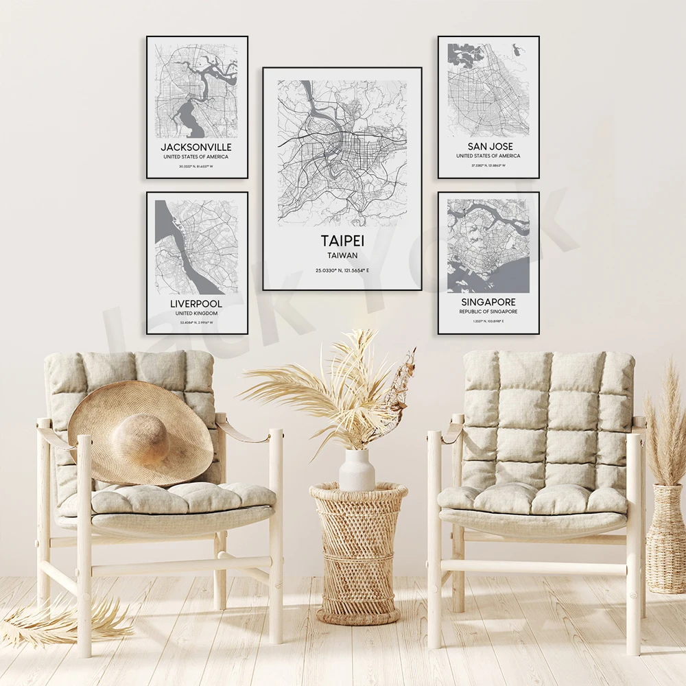Солт-озеро, Джексонвилл, Сан-Хосе, Остин, паттайя, Братислава, Сингапур, Милан, Мельбурн, Карта города Тайбэя