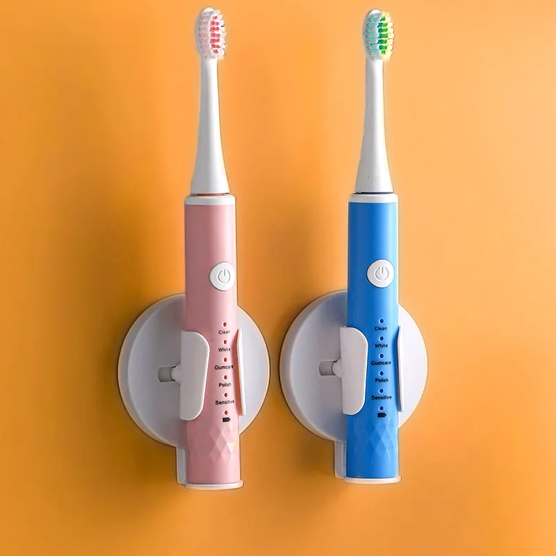 

Electric Toothbrush Holder Bathroom Accessories Free-Punching Plastic Organizer Wall Mounted Tooth Brush Storage Rack Shelf 1pc