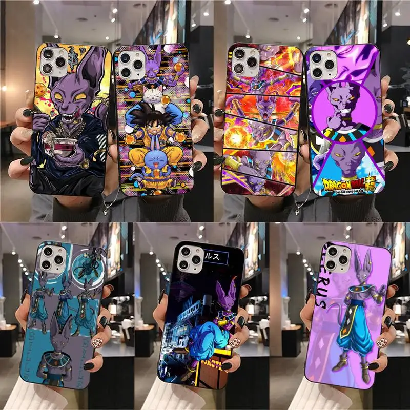 

Bandai Dragon Ball Z Beerus Whis Bad Phone Case For iphone 13 12 11 Pro Mini XS Max 8 7 Plus X SE 2020 XR cover