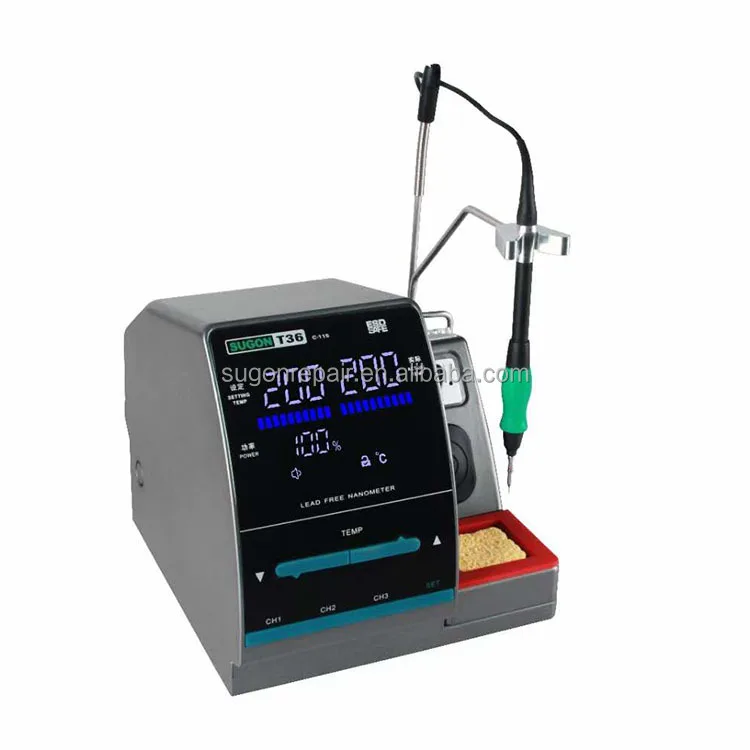 Паяльные станции SUGON T3602 Цифровая паяльная станция с двумя паяльными подставками