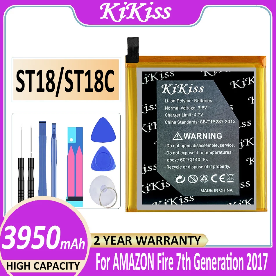 

Original KiKiss Battery ST18 ST18C 58-000177 GB-S10-308594-060L 3950mah For Amazon Fire 7 Fire7 7th Gen 2017 Bateria