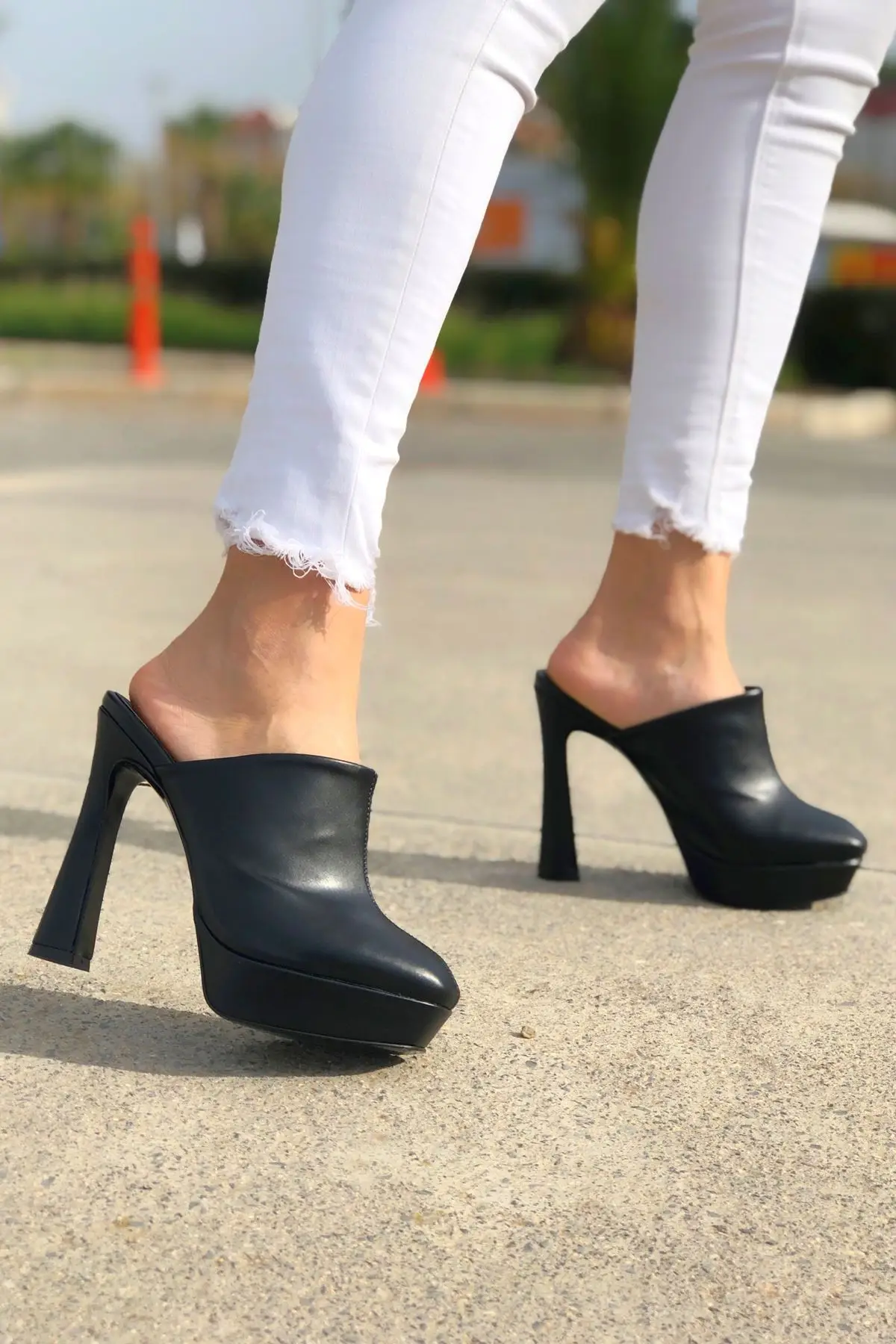 

Women's Fashion Leather Heels Shoes
