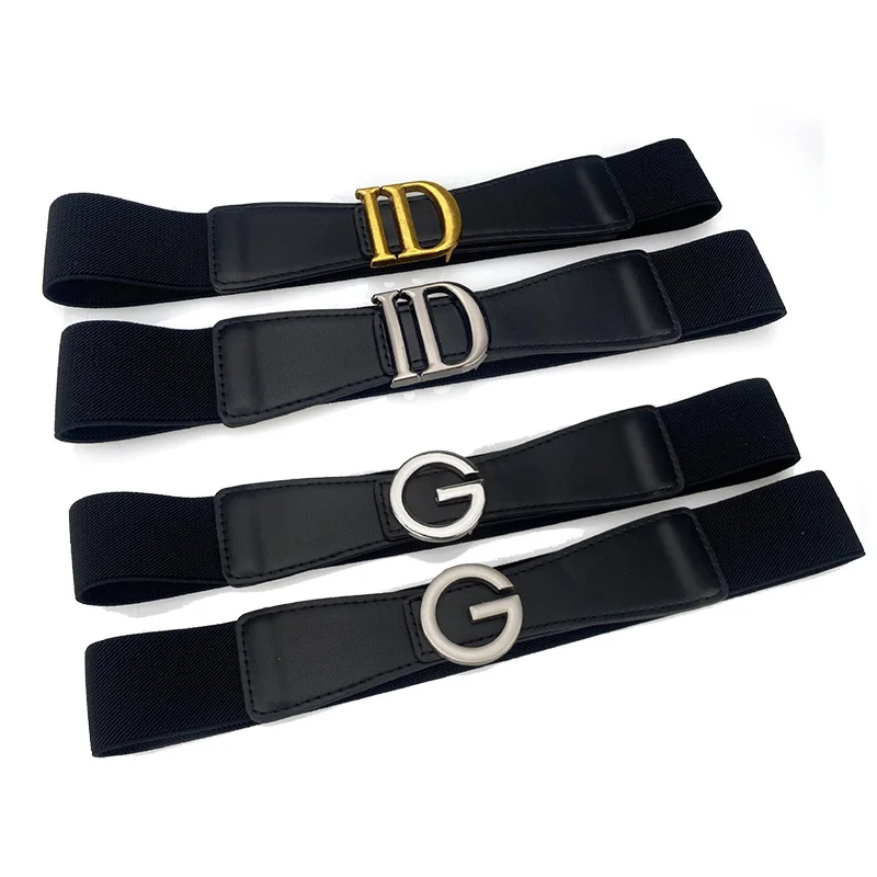 

Женский широкий брезентовый ремень с G-пряжкой