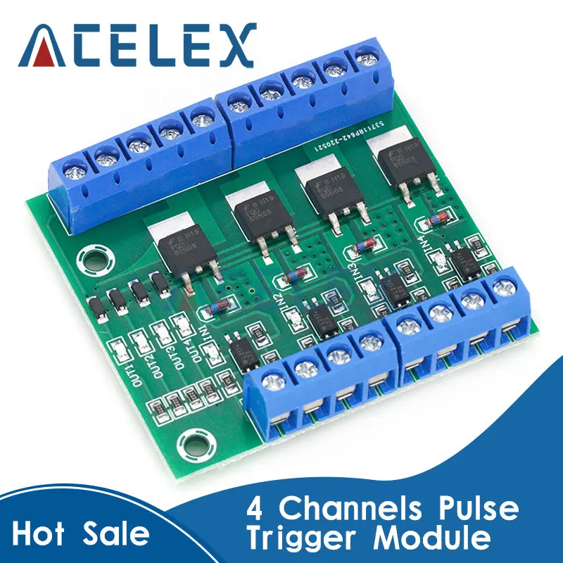 

4-канальный импульсный триггерный контроллер MOS FET F5305S, ШИМ-вход, стабильный для мотора, светодиодный 4-канальный 4-канальный электронный моду...