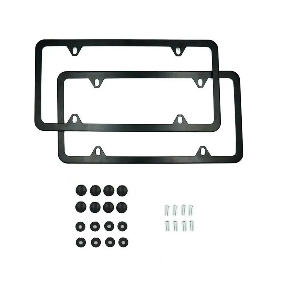 

Four-hole 201 Stainless Steel Polished Mirror Car Plate Frame For Vehicles With 4-hole Configurations Great Reliability