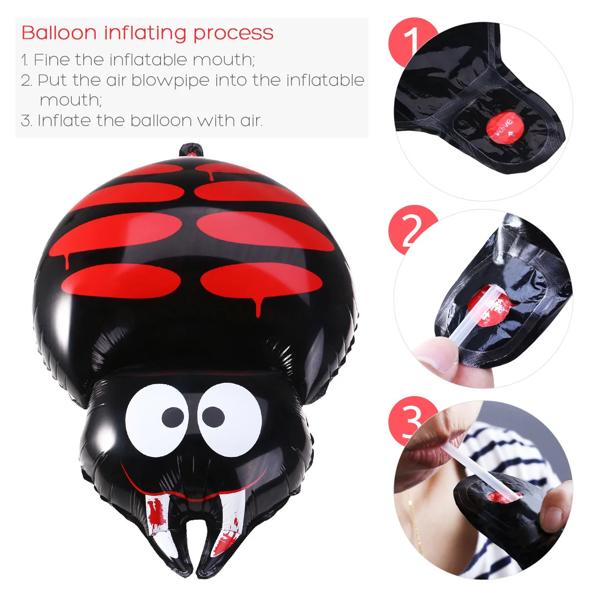 UNOMOR Хэллоуин Гигантский Паук Алюминиевая Пленка Воздушный Шар Висит