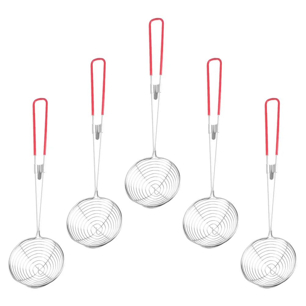 

5pcs Colanders Hot Pot Spoons Household Filter Spoon Restaurant Strainers for Camping Restaurant