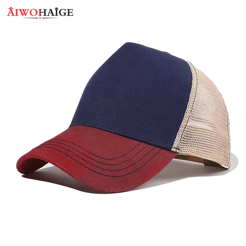 2022 New Baseball Caps Custom Solid Color Mesh Caps Men's Hats Women's Outdoor Leisure Indoor Hats Wholesale Trucker Hats