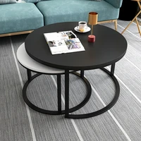 small round coffee table nordic style minimalist coffee table set luxury legs metal portable meubles de salon home furniture
