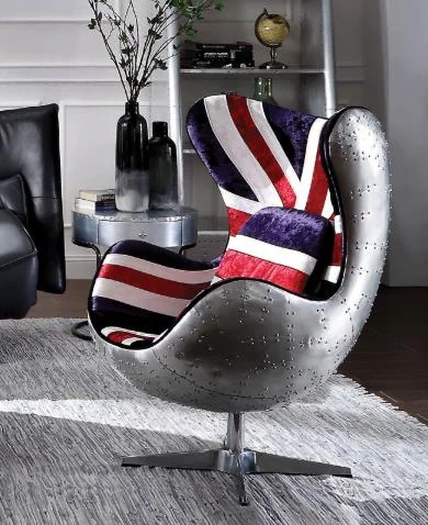 

Accent Chair, Pattern Fabric & Aluminum 59835