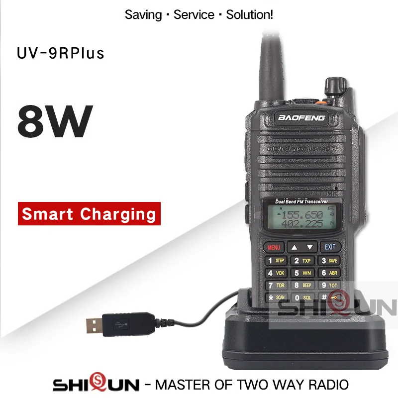 8W Baofeng UV-9R IP67 Waterproof Dual Band 136-174/400-520MHz Ham Radios 10KM Walkie Talkies 10 KM UV 9R UV-82 UV-XR | Мобильные
