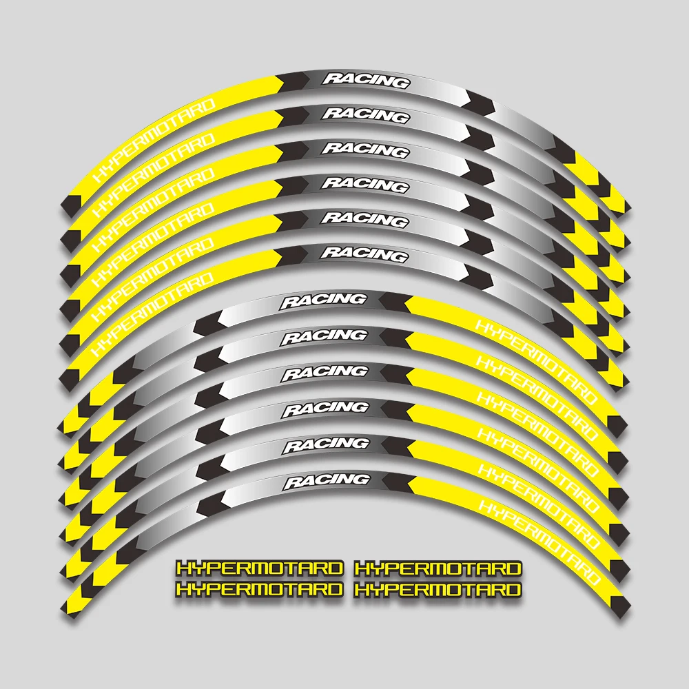 

Motorcycle Accessories Sticker Rim Tire Decal Wheel Hub Reflective Stripe Set For DUCATI HYPERMOTARD 939 821 796 950 1100 17inch