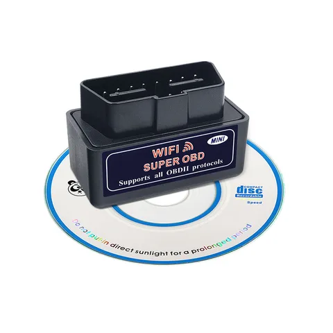 Новый Супер Мини Elm327 Wifi OBD2 адаптер Черный ELM327 Obd 2 Автомобильный сканер кодов для IOS Iphone ELM327 Wifi V1.5 автомобильный диагностический инструмент
