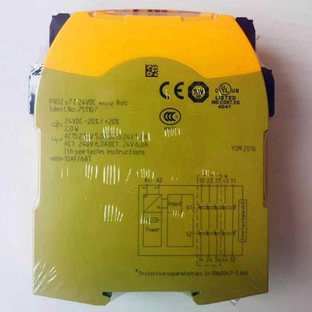 Модуль управления реле безопасности для Pilz 751107 Pnoz s7 C 24 В постоянного тока 4 n/o 1 n/c