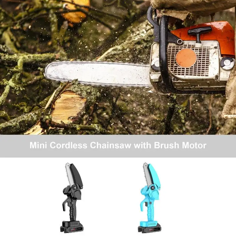 

Mini Cordless Chainsaw Portable Lithium Battery Electric Hand Saw Efficient Pruning Shears For Tree Trimming Camping Courtyard