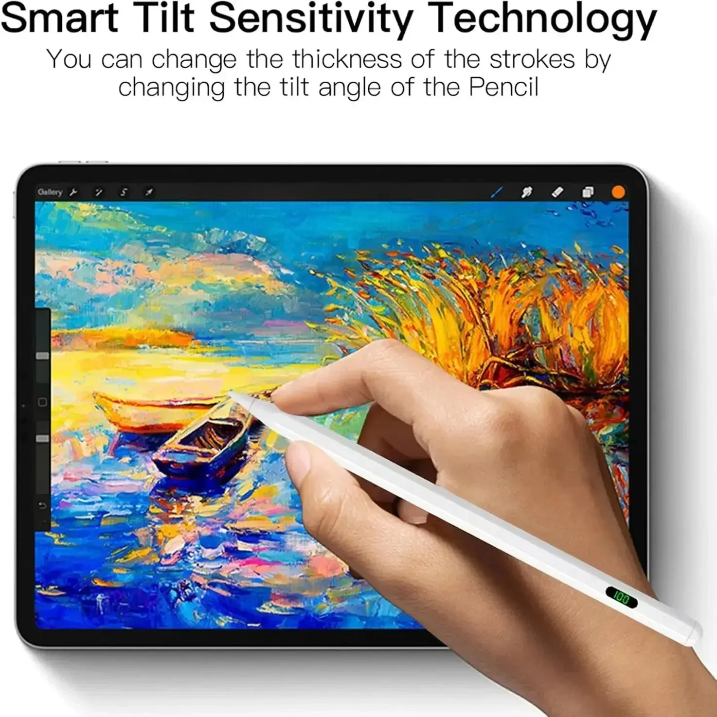 Универсальный стилус со светодиодным цифровым дисплеем мощности для iPad Samsung Lenovo Xiaomi Tablet Pen S8 S7 + S7FE S6lite A7 A8 P12 Y700 (art.: 3920d41be4b91) - 3920d41be4b91