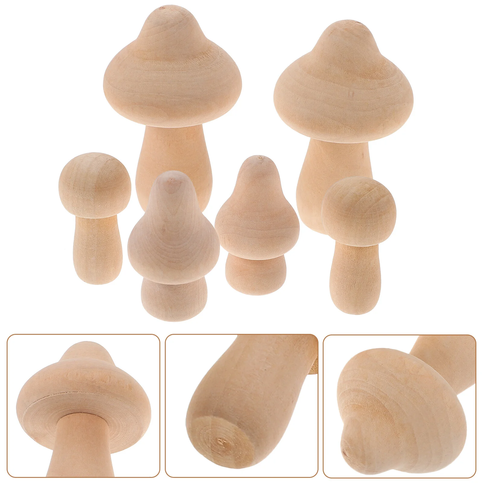 

Accessories Desk Decorations Office Desk Decor Mini Wood Mushrooms For Toys