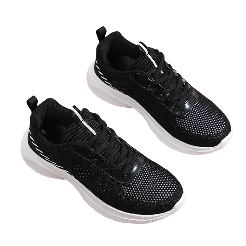 

DAFENP Hot sale fashion fly woven Light Comfort Running Shoes Flat Casual Walking Sport Ladies Sneakers Tennis Sports Shoe 35-41