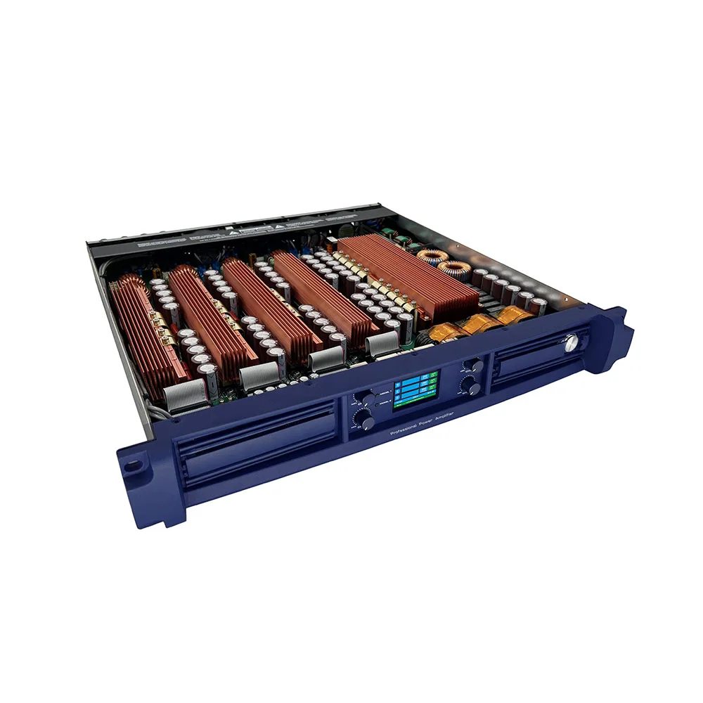 Фото Цифровой усилитель мощности Pro Audio 1.5U, 4-канальный, 4x1600 Вт, для профессиональных звуковых систем №1