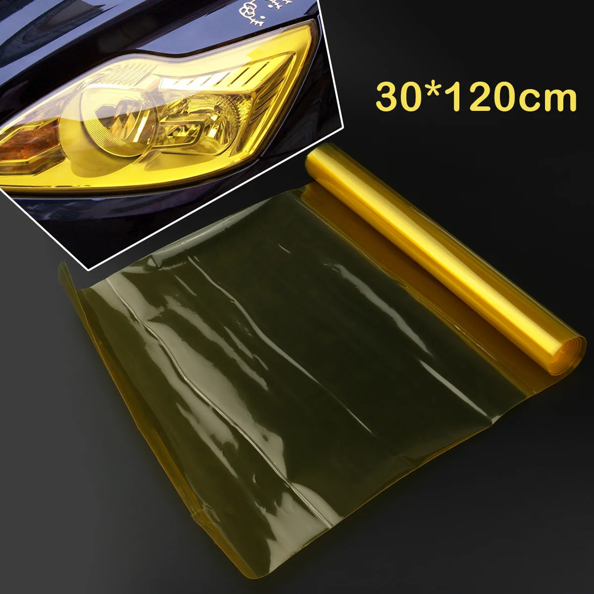 

FOXNOVO 30*120cm Waterproof Car Auto Fog Light Headlight Tint Film Lights Color-Changing Decal Sticker (Yellow)