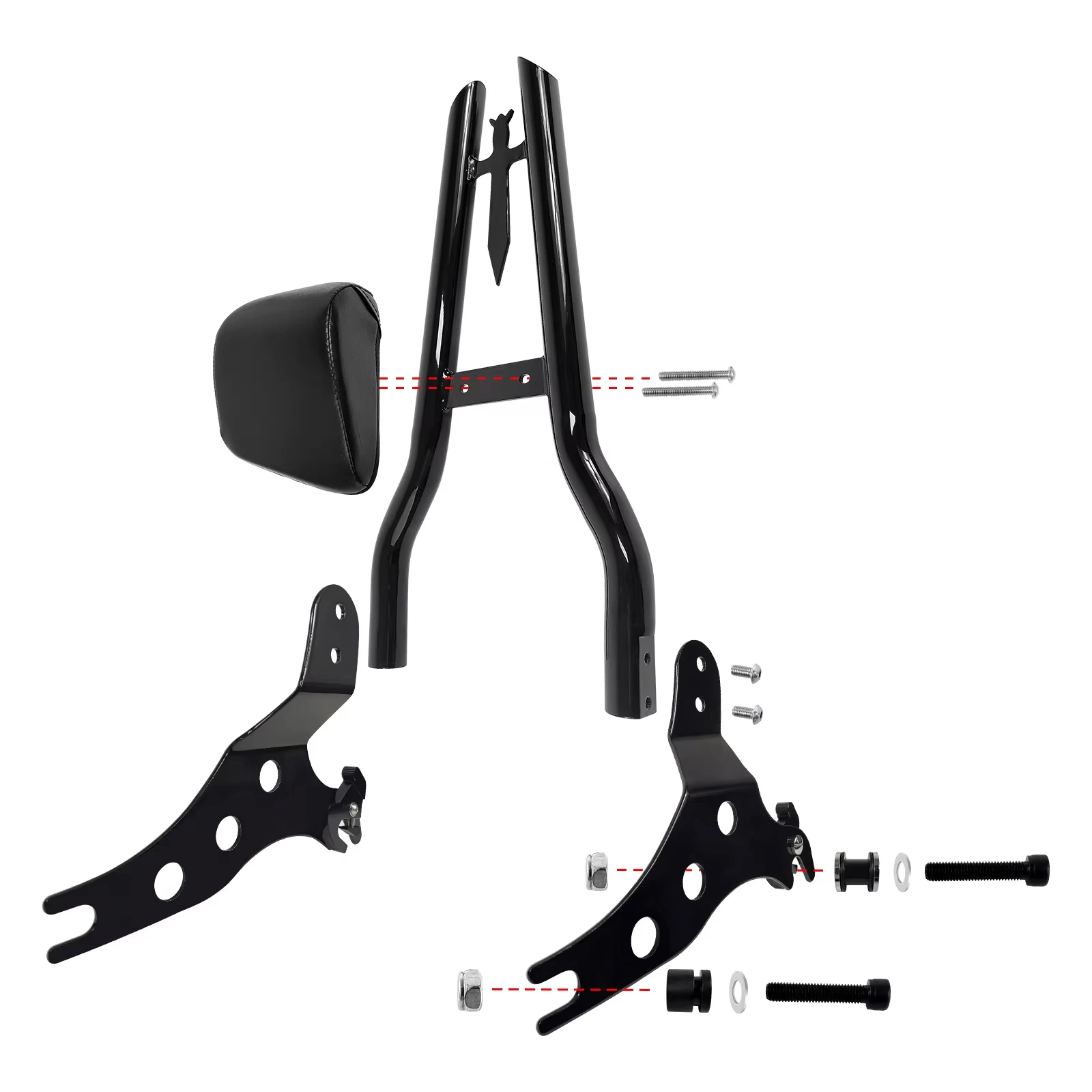 Фото Съемная спинка для мотоциклов Sissy Bar с багажником для Harley Breakout 114 FXBR 2013-2025 Fat Boy 114 FLFBS 2018-2025 №5