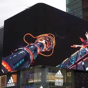 Фото Высококачественный гигантский 3D LED-экран для наружного применения, видимый без очков, с защитой IP65, полноцветная LED-панель P10 для крупномасштабных коммерческих объектов №2