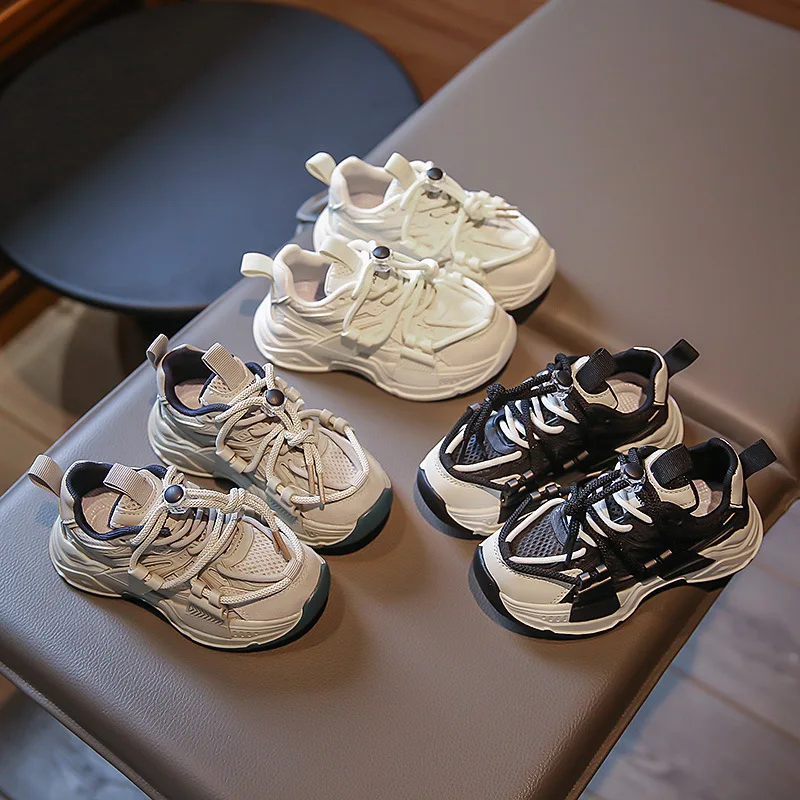 

2023 New Dad Shoes Breathable Mid Autumn Boys and Girls' Sports Shoe Network Red Tide Brand