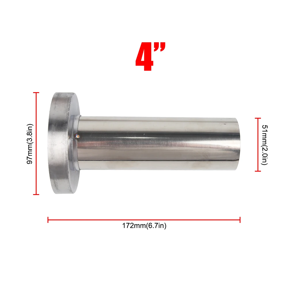 3 5 &quot/4&quot/4&quot/4 5&quot нерегулируемый съемный глушитель из нержавеющей стали