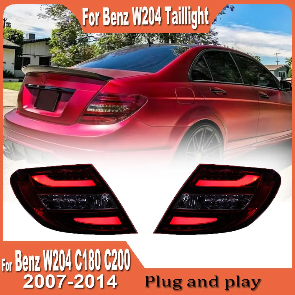 2 шт. автомобильные фары для Benz W204 C180 C200 светодиодный задний фонарь 2007-2014 C63