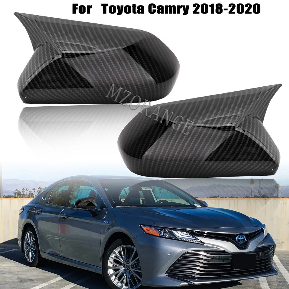 

Car Side Door Rearview Mirror Cover For Toyota Camry 2018 2019 2020 2021 2022 ABS Carbon Fiber Side Reversing Mirror Case