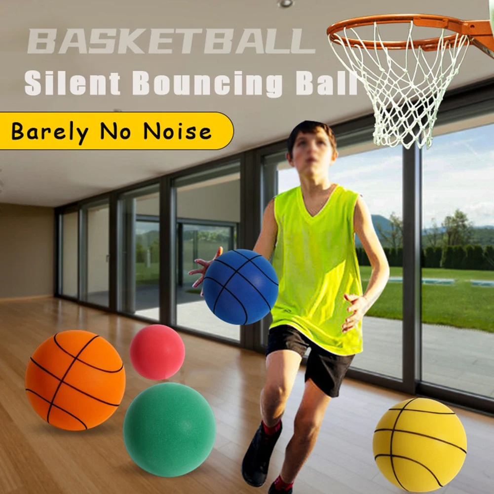 

1 Pc Bouncing Mute Ball Indoor Silent Basketball 21/18cm Foam Basketball Silent Soft Ball Air Bounce Basket Ball Sports Toy