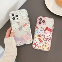 sanrio cinnamonroll hello kitty soft phone cases for iphone 13 12 11 pro max xr xs max 8 x 7 se 2020 lady girl anti drop cover
