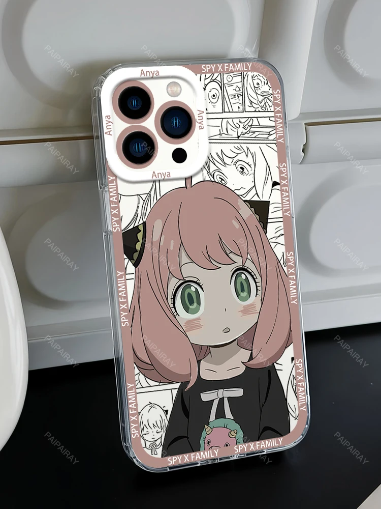 S-SPY X F-FAMILY Anya Hot Cute Kawaii для Xiaomi Redmi K60 Poco Note 14 13 C12 Pro Plus Ultra Cover Прозрачный корпус безеля